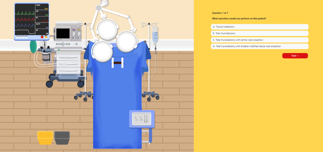 A game to evaluate surgical readiness.
